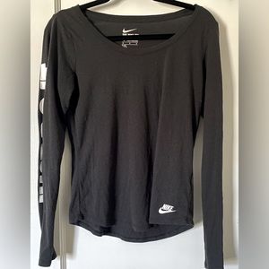 Nike Tee Athletic Cut Women’s JUST DO IT Gray long sleeve Top
